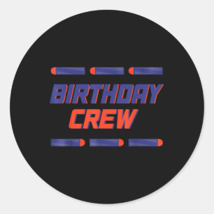 Foam Dart War Birthday Boy Shirt Family Birthday C Classic Round Sticker