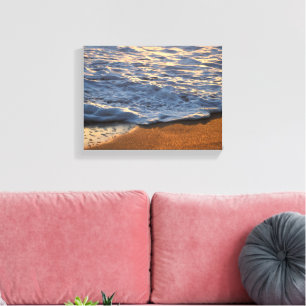 Foam surf wave at the ocean beach canvas print