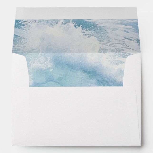 Foaming Surf  Painting Envelope (Back (Bottom))
