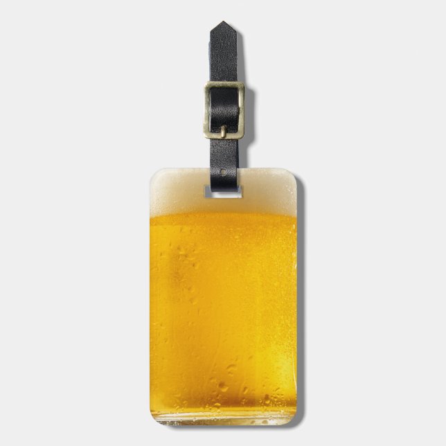 Foamy Beer Mug Luggage Tag (Front Vertical)