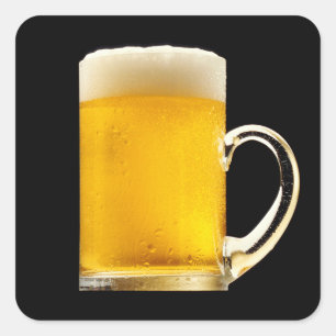 Foamy Beer Mug Square Sticker