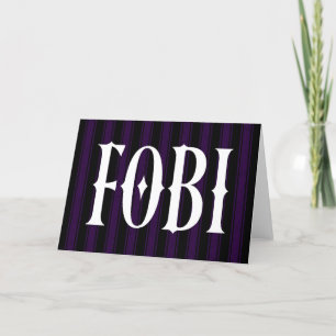 FOBI Fear of Being Included Antisocial Humour Thank You Card