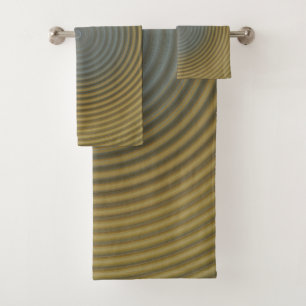 Focal Point Yellow Gold Blue Grey Bath Towels