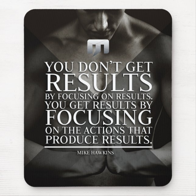 Focus and Results - Workout Motivational Mouse Pad (Front)