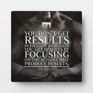 Focus and Results - Workout Motivational Plaque
