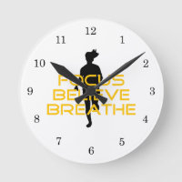 Focus Believe Breathe Yellow Running Fitness