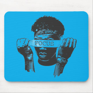 Focus Blindfold Motivational Street Art Illustrati Mouse Pad