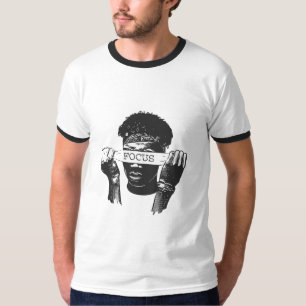 Focus Blindfold Motivational Street Art Illustrati T-Shirt