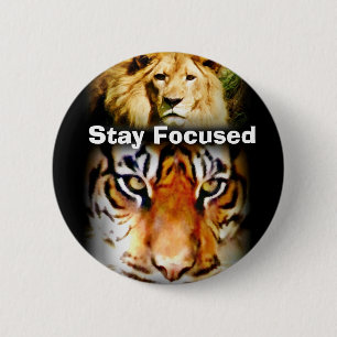 Focus & Courage_ 6 Cm Round Badge