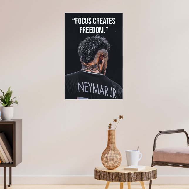 Focus Creates Freedom Motivation Poster (Living Room 3)