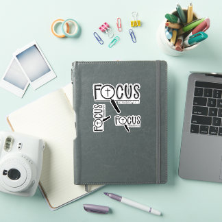 Focus Cross Christian Custom-Cut Vinyl Sticker