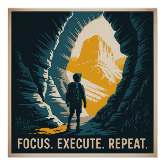 Focus. Execute. Repeat. Poster (Front)