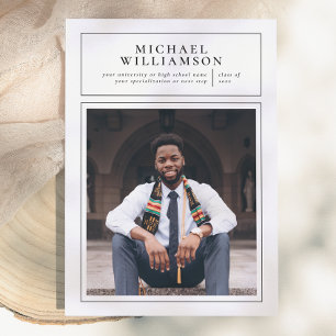 Focus Formal Frame Photo Graduation Announcement