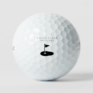 'Focus Fuels Success' Mindset Motivational Gift Golf Balls
