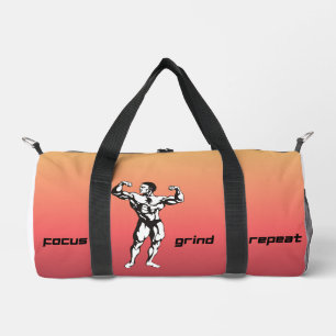 Focus Grind Repeat Motivational Fitness Duffle Bag