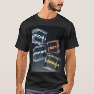 FOCUS GRIT DISCIPLINE SUCCESS - Glass Cubes Motiva T-Shirt