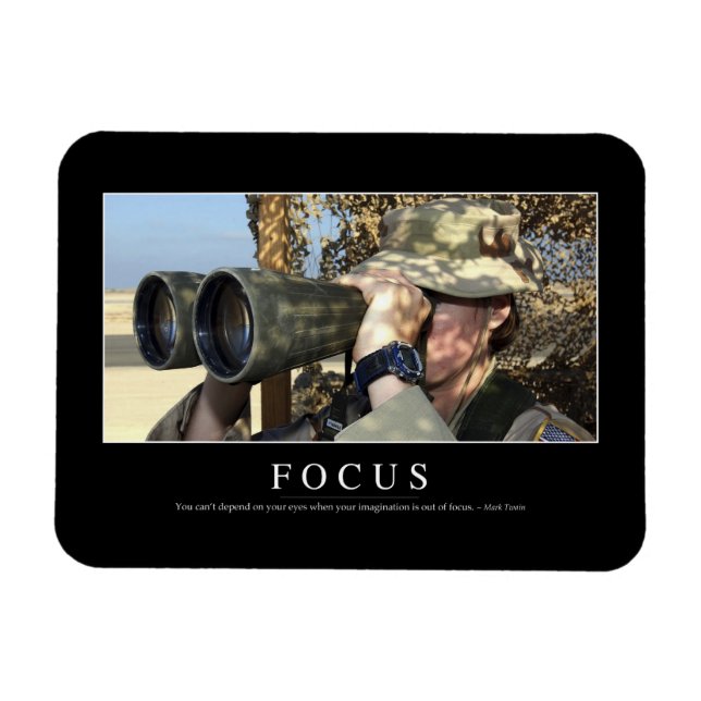 Focus: Inspirational Quote Magnet (Horizontal)