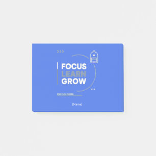 Focus Learn Grow / Motivation and Academic Success Post-it Notes