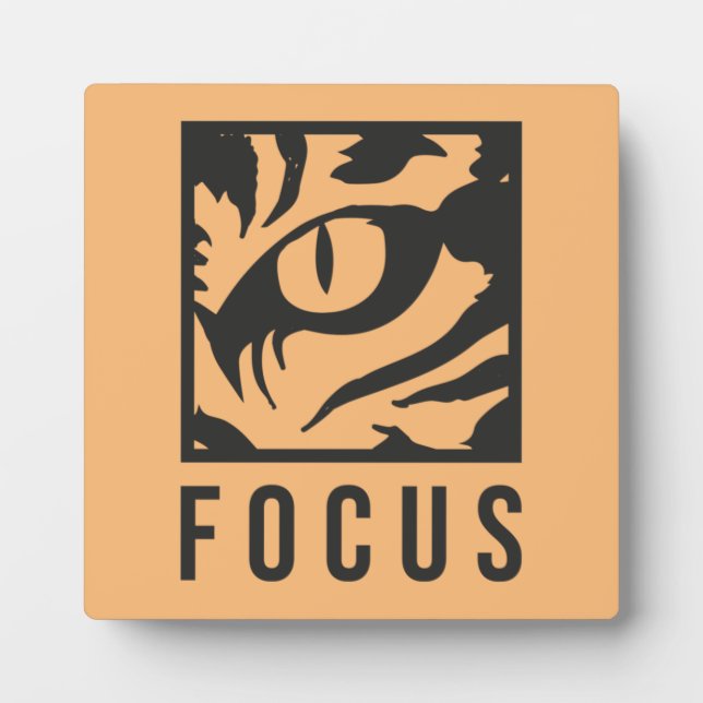 FOCUS - Lion, Success and Gym Motivational Plaque (Front)