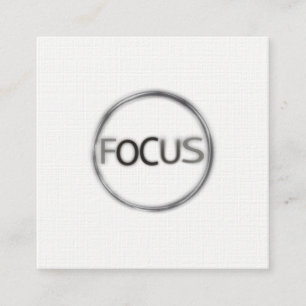 Focus Minimal Photography Modern  Professional Square Business Card