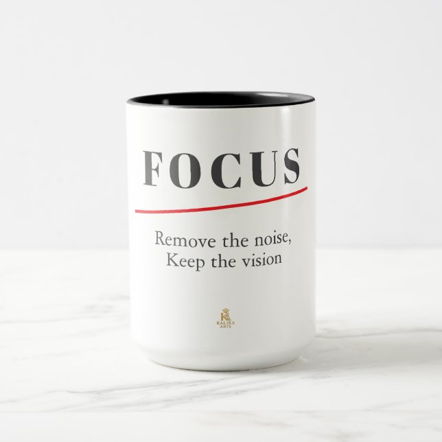 FOCUS Minimalist Motivational  — Clean Mode Mug (Center)