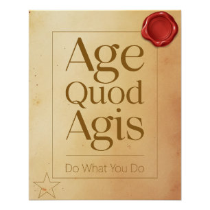 Focus Motivational Quote - Latin Poster Art