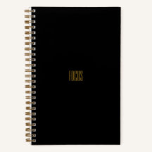 Focus Notebook | Black & Gold Spiral-bound