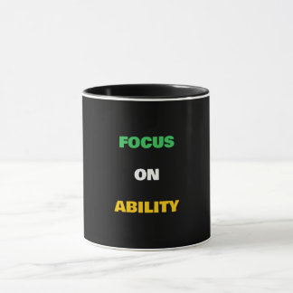 Focus On Ability Custom Text Disability Pride Coff Mug