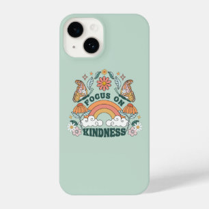 Focus on Kindness Groovy Graphic iPhone 14 Case