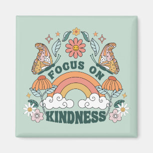 Focus on Kindness Groovy Graphic Magnet