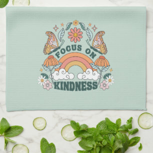 Focus on Kindness Groovy Graphic Tea Towel