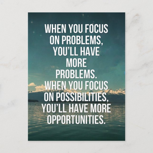Focus On Possibilities Quote Postcard (Front)