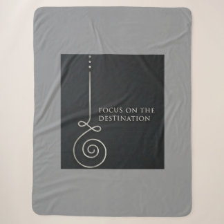Focus on the Destination Minimalist Unalome Fleece Sherpa Blanket