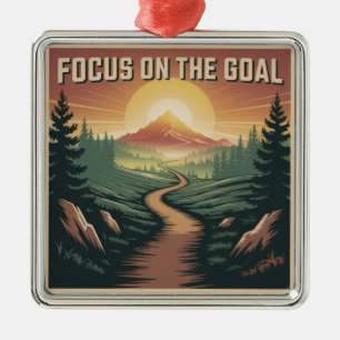Focus On The Goal Metal Tree Decoration