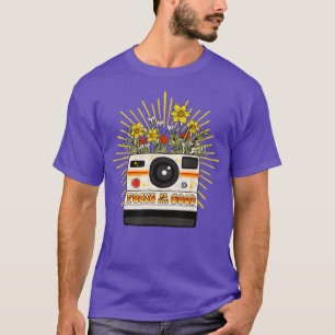 Focus On The Good Inspirational Retro Vintage Came T-Shirt