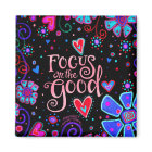 Focus on the Good Purple Inspirational Floral