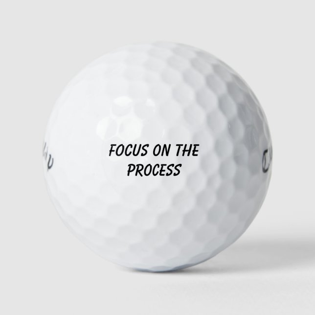 'Focus On The Process' Mental Game Gift  Golf Balls (Front)