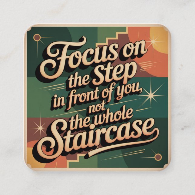 Focus On The Step In Front Of You Enclosure Card (Front)