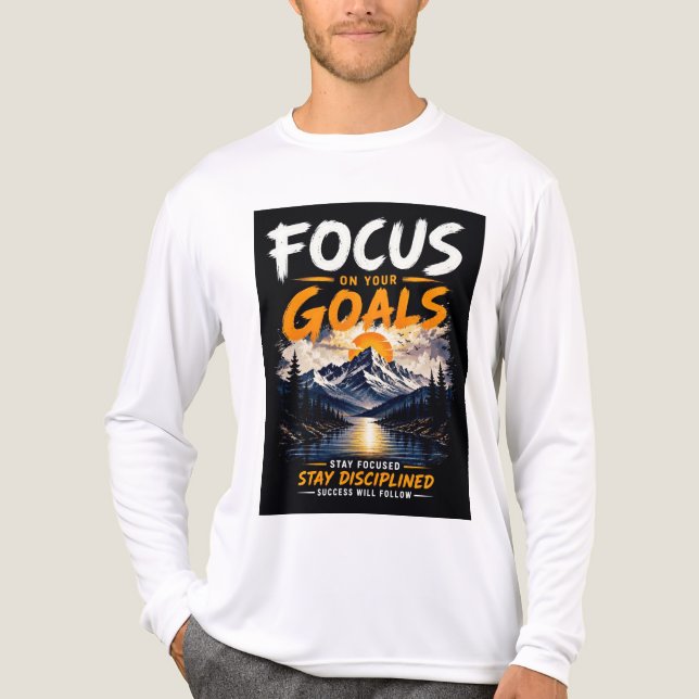 Focus On Your Goals Motivational Tri-Blend Shirt (Front)