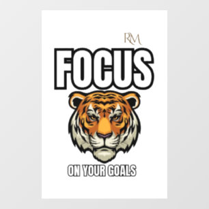 Focus on Your Goals Tiger Shirt   Motivational 