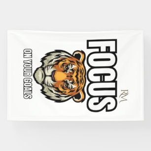 Focus on Your Goals Tiger Shirt   Motivational  Banner