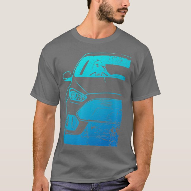 Focus RS Car Used Style Fan Art  Cyan T-Shirt (Front)