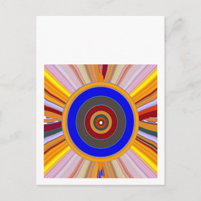 FOCUS Tool: Yoga Meditation Colour Wheel DOT Postcard (Front)