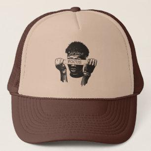 FOCUS" Urban Streetwear Graphic T-Shirt Trucker Hat