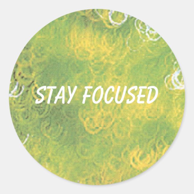 Focused Classic Round Sticker (Front)