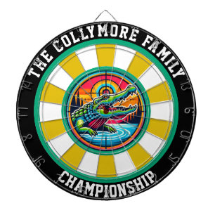 Focused Crocodile Lake Circle Dartboard