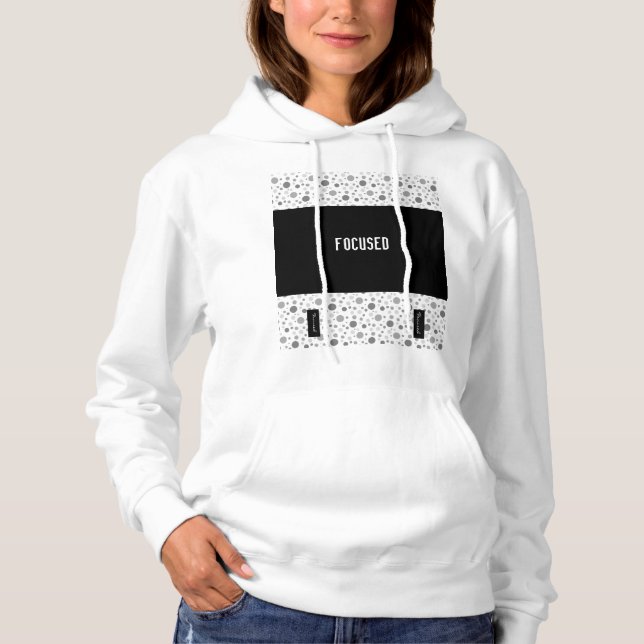 Focused Grey Balls Hoodie Top Sweatshirt (Front)