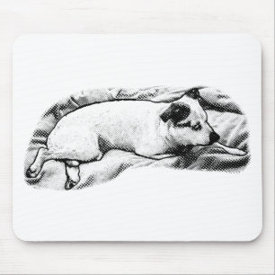 Focused Terrier, Dotted Desk Lift Mouse Pad