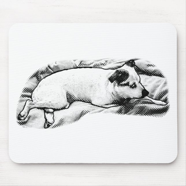 Focused Terrier, Dotted Desk Lift Mouse Pad (Front)