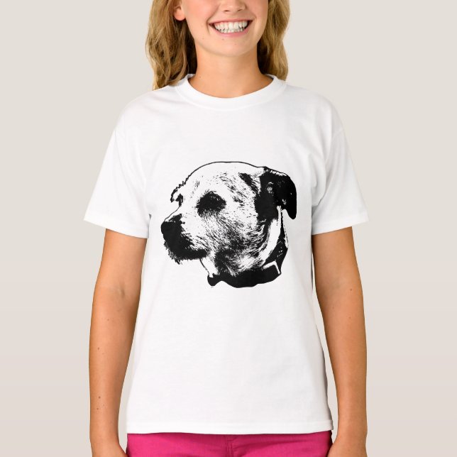 Focused Terrier Mix Graphic Tee (Front)